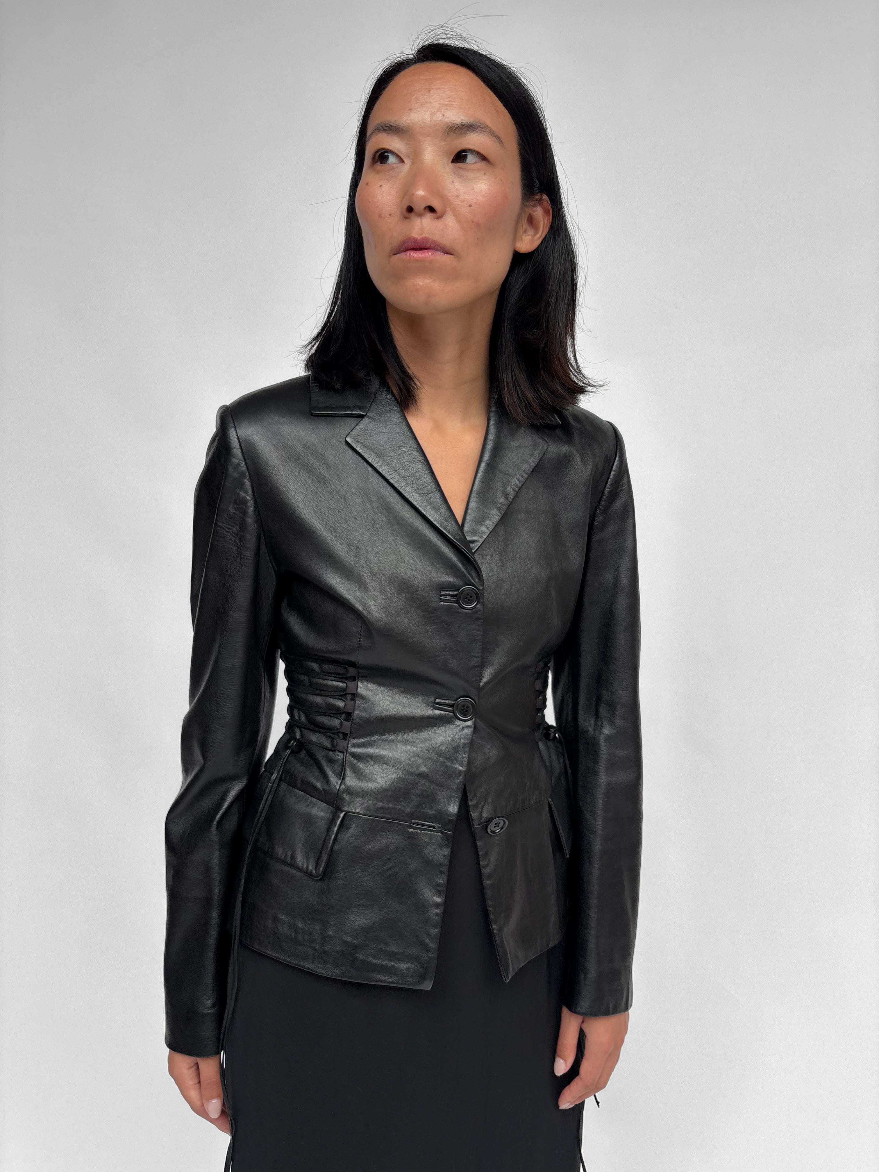 Piece No 51 — Cinching Waist Leather Jacket