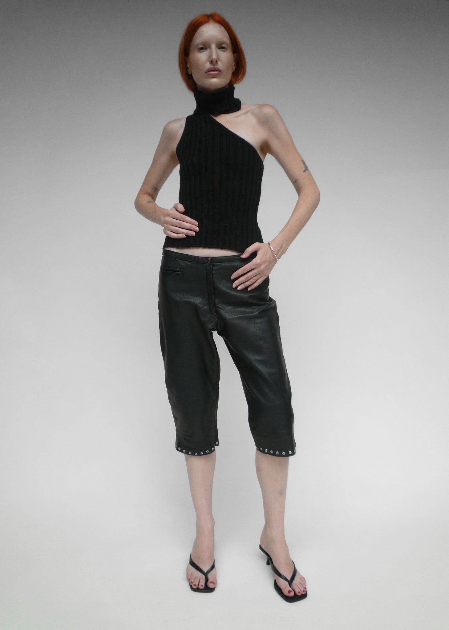 Leather Capri’s Black