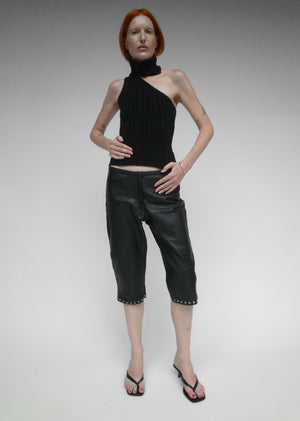 Leather Capri’s Black