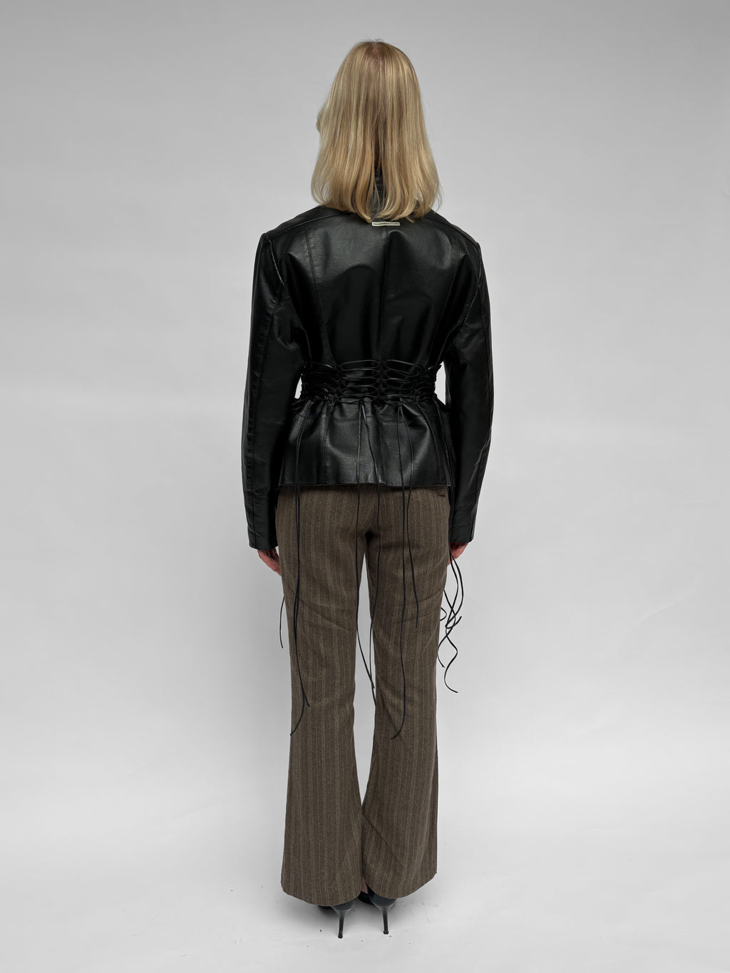 Piece No — The Leather Lace Up Jacket