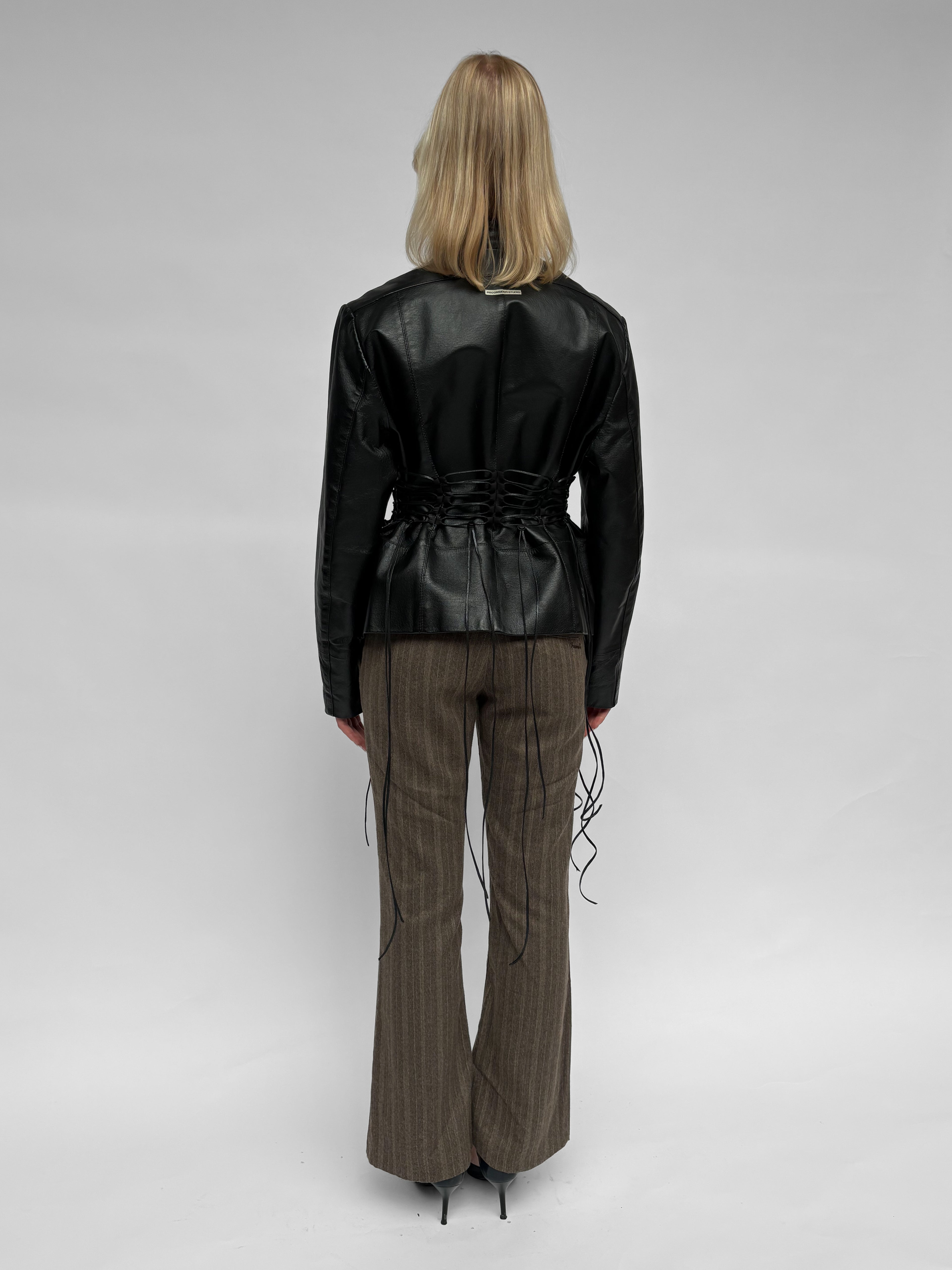 Piece No — The Leather Lace Up Jacket