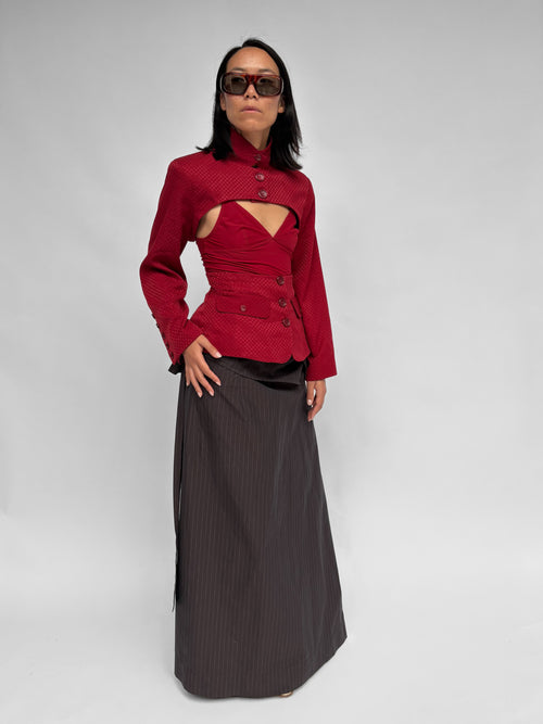 Piece No 33 — Red Satin Co-ord Set