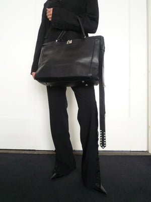 Black Leather Hand Bag