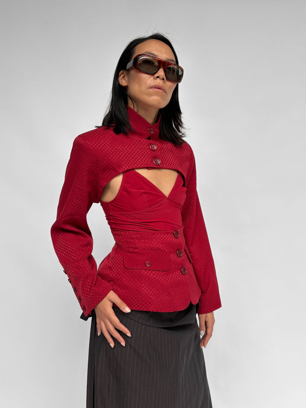 Piece No 33 — Red Satin Co-ord Set
