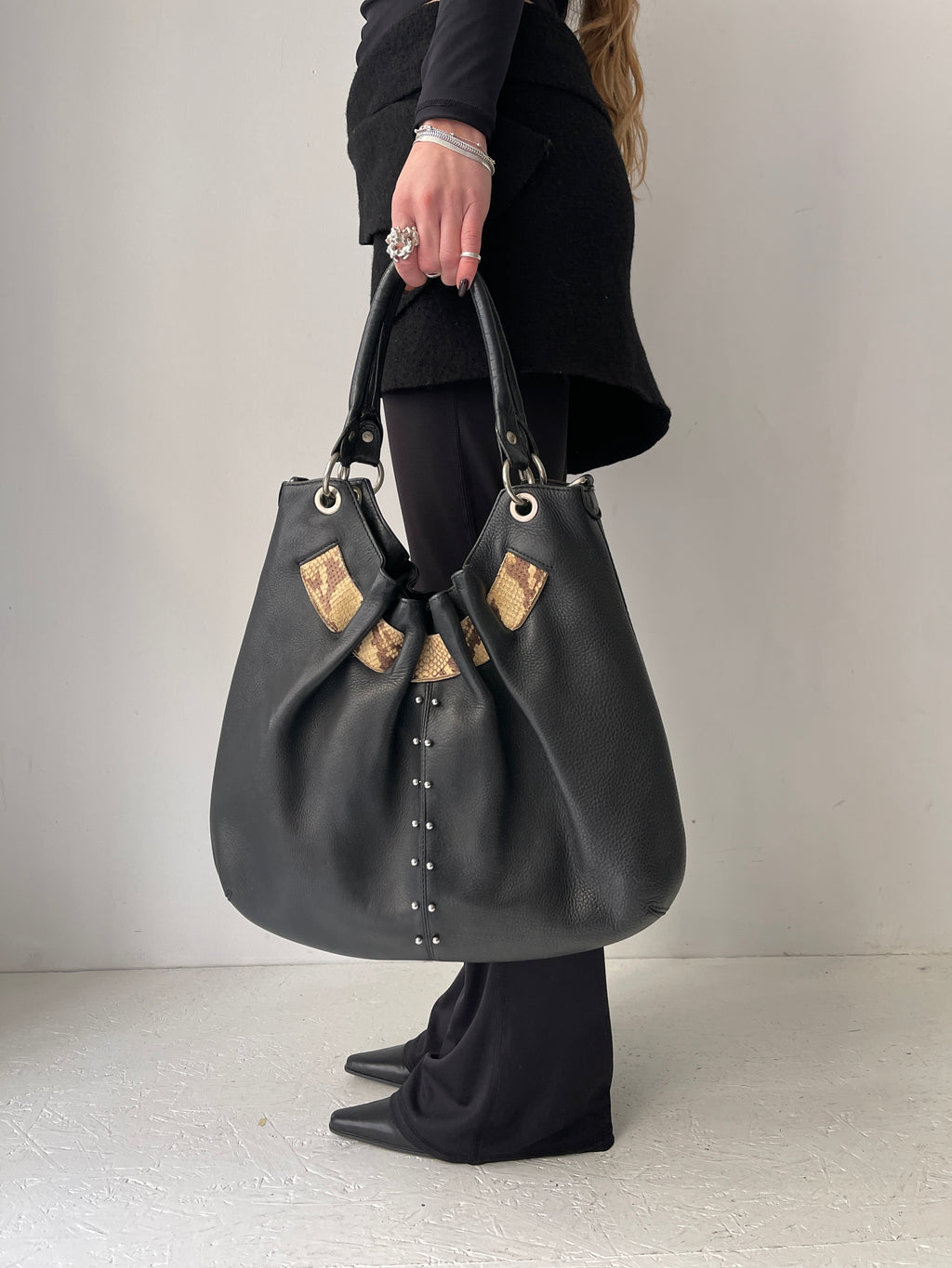 Leather Snakeprint Bag