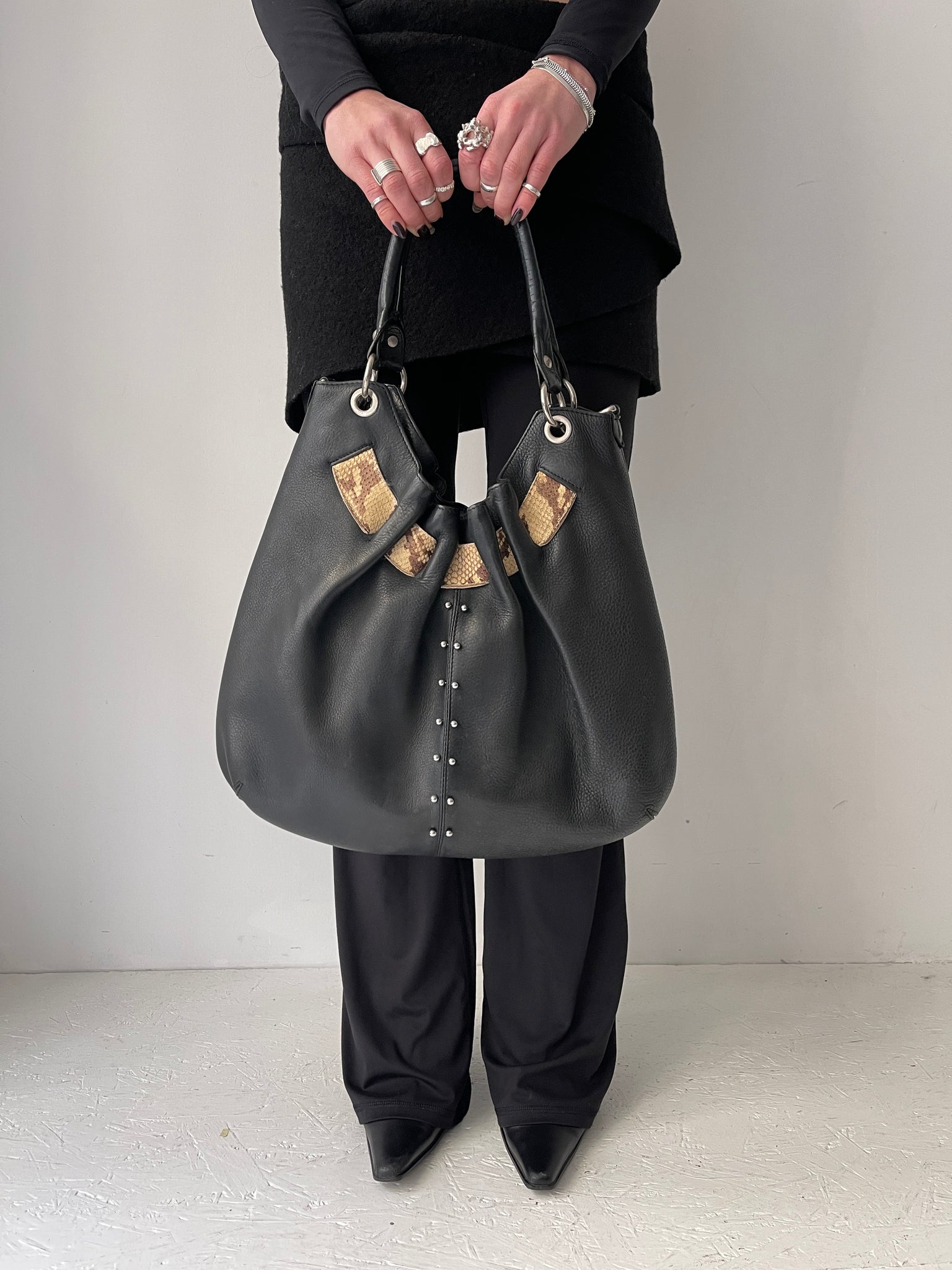 Leather Snakeprint Bag