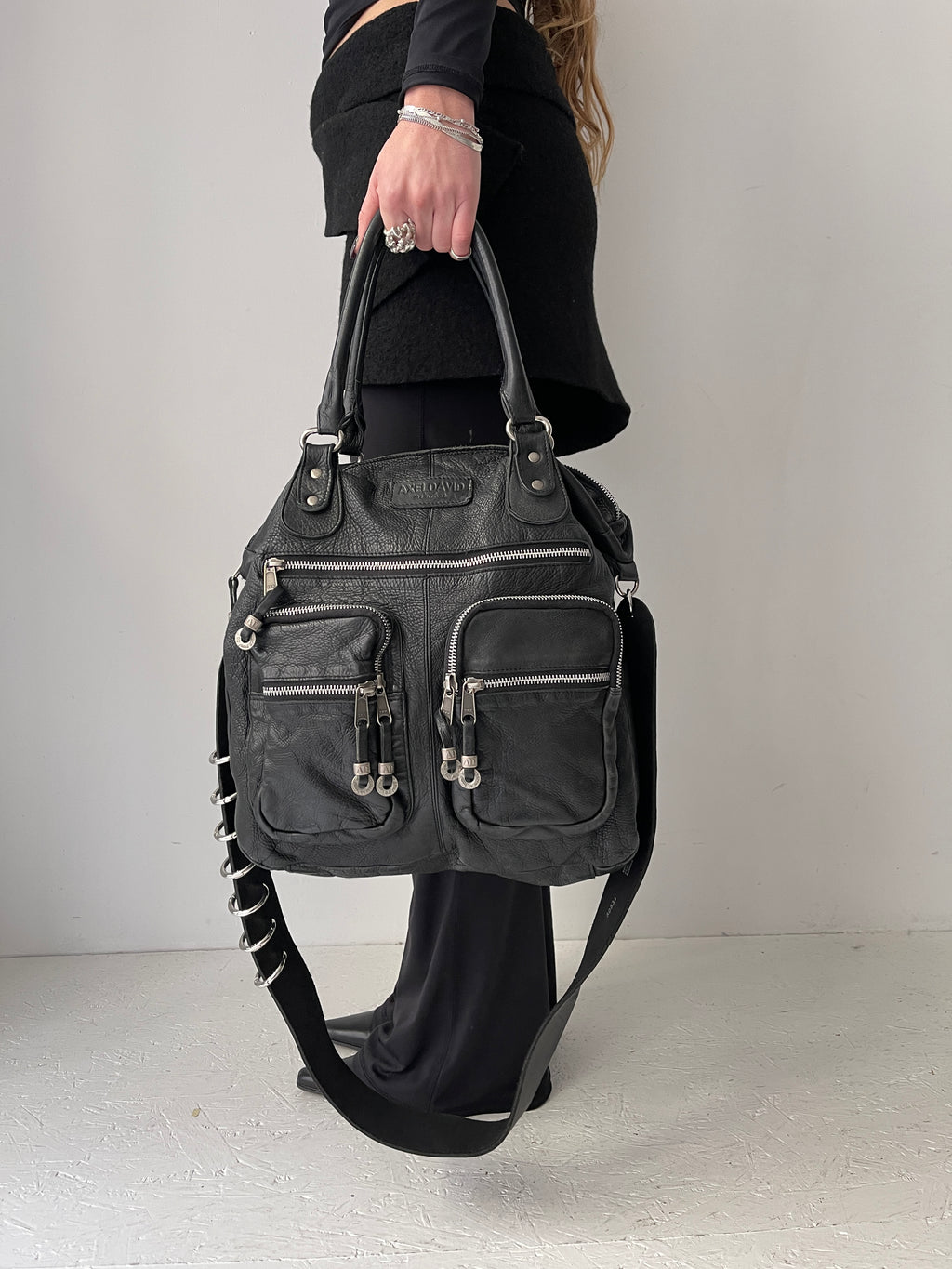 Leather Crossbody Piercing Bag