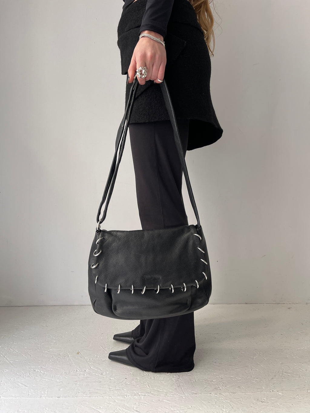 Leather Crossbody Piercing Bag