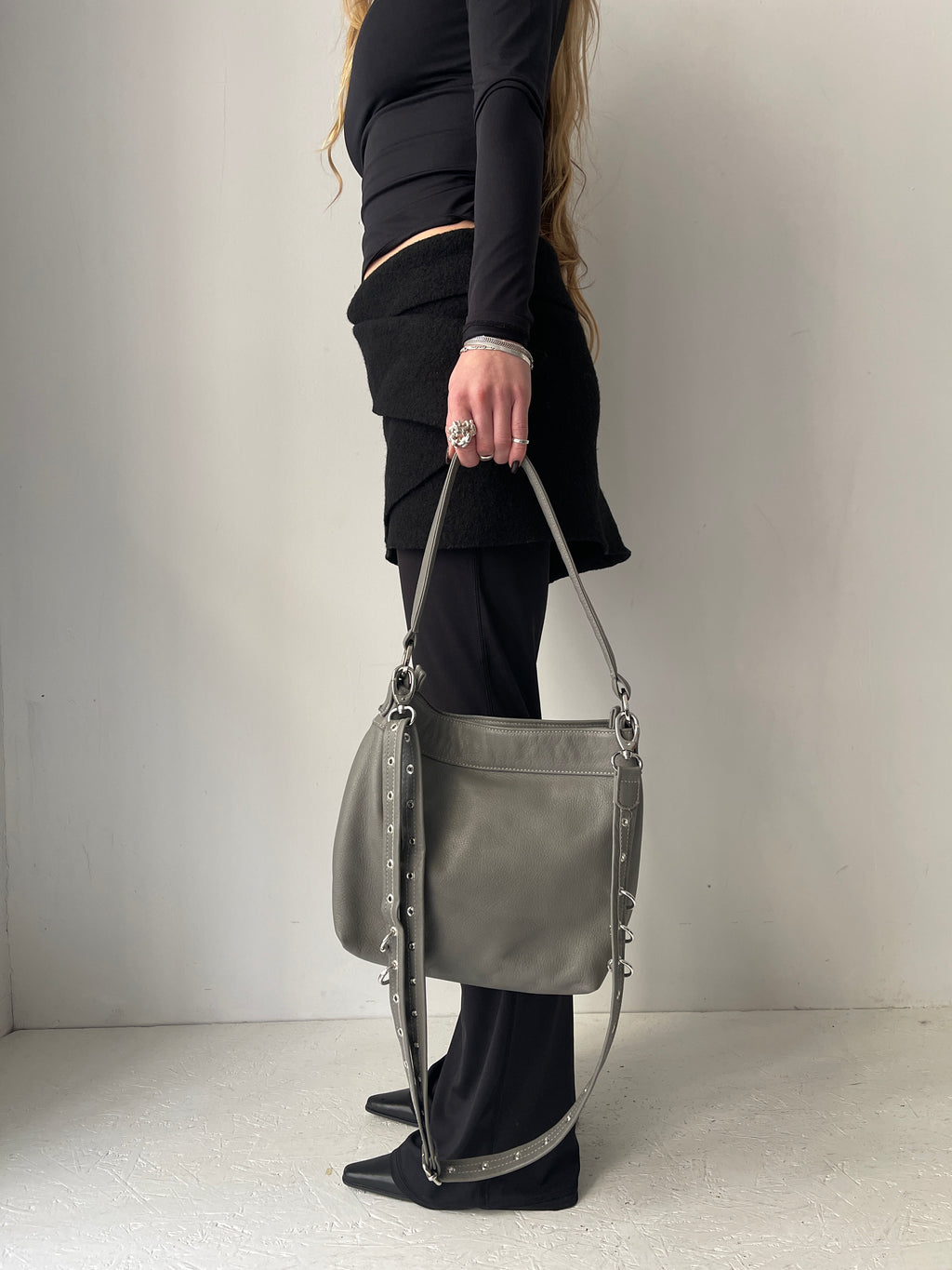 Grey Piercing Bag