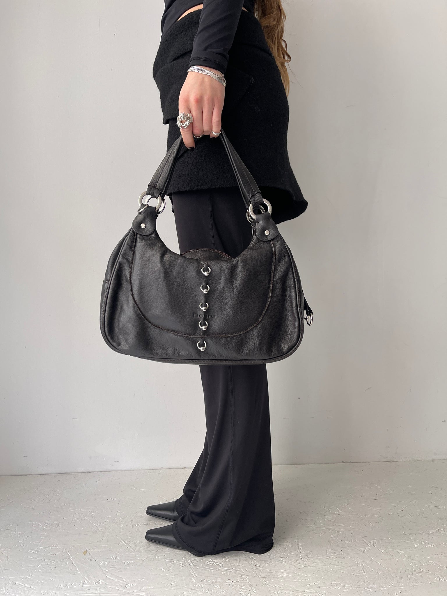 Brown Leather Piercing Bag