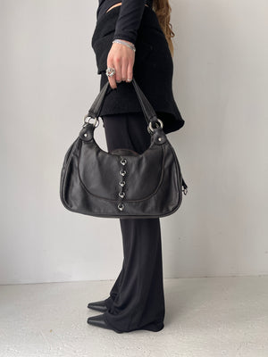 Brown Leather Piercing Bag
