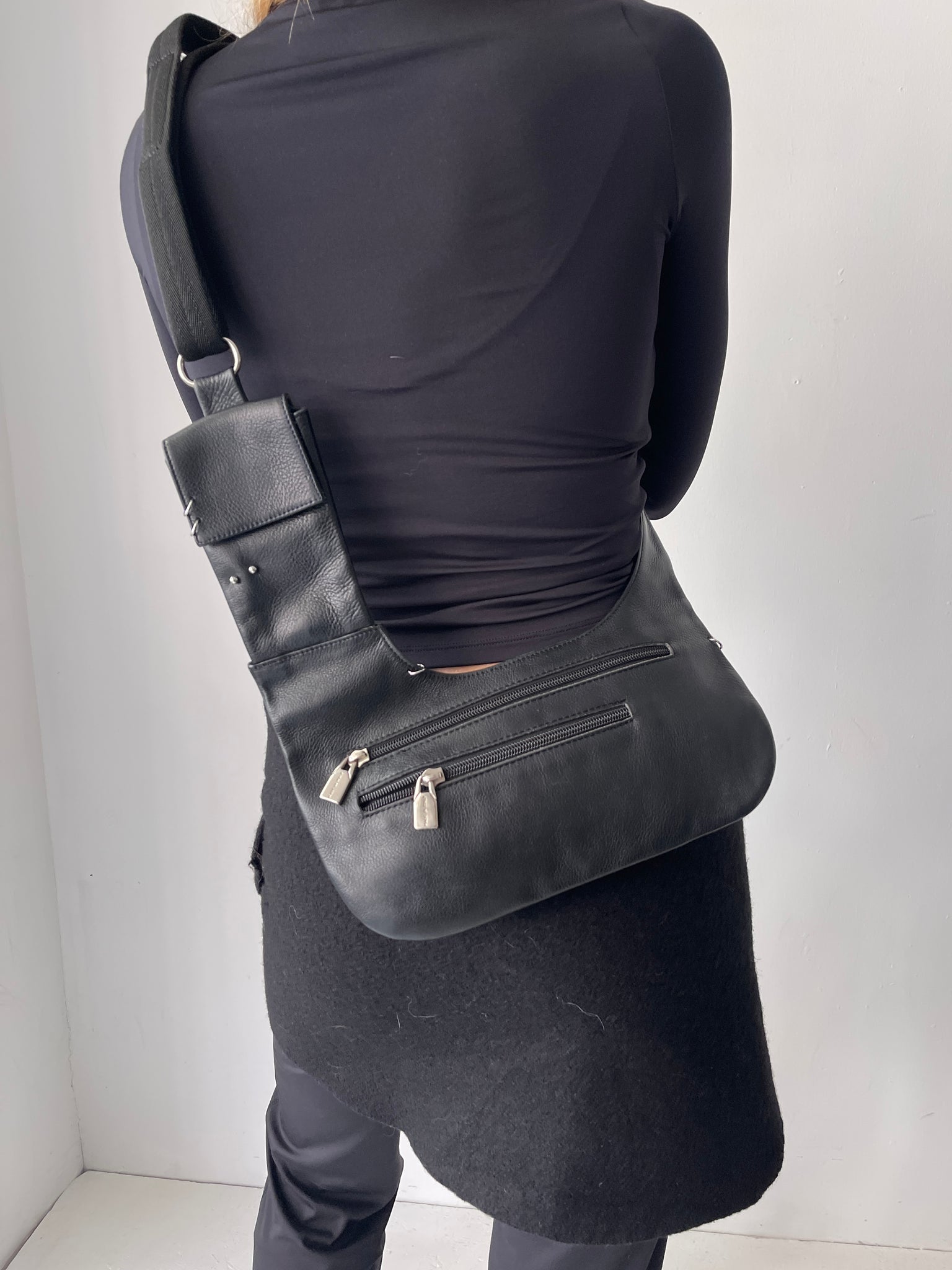 Leather Crossbody Piercing Bag