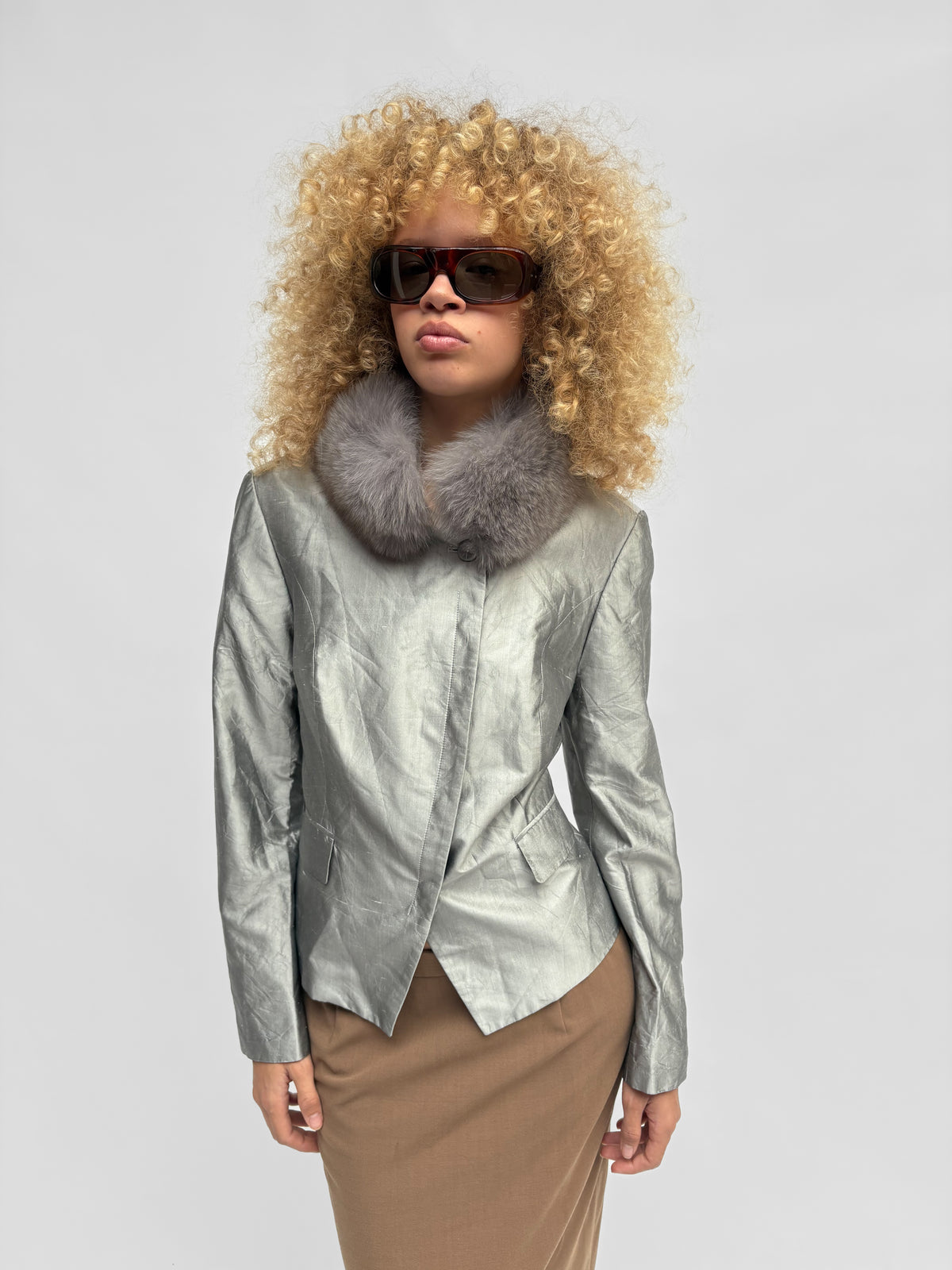 Piece No. 64 — The Grey Silk Fur Blazer