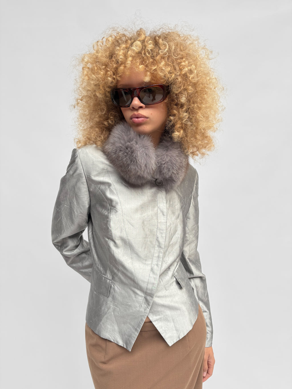 Piece No. 64 — The Grey Silk Fur Blazer