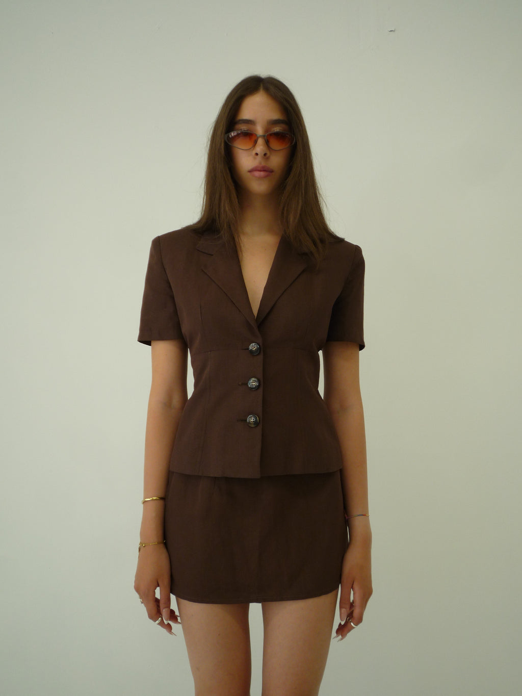 001 Brown Two Piece