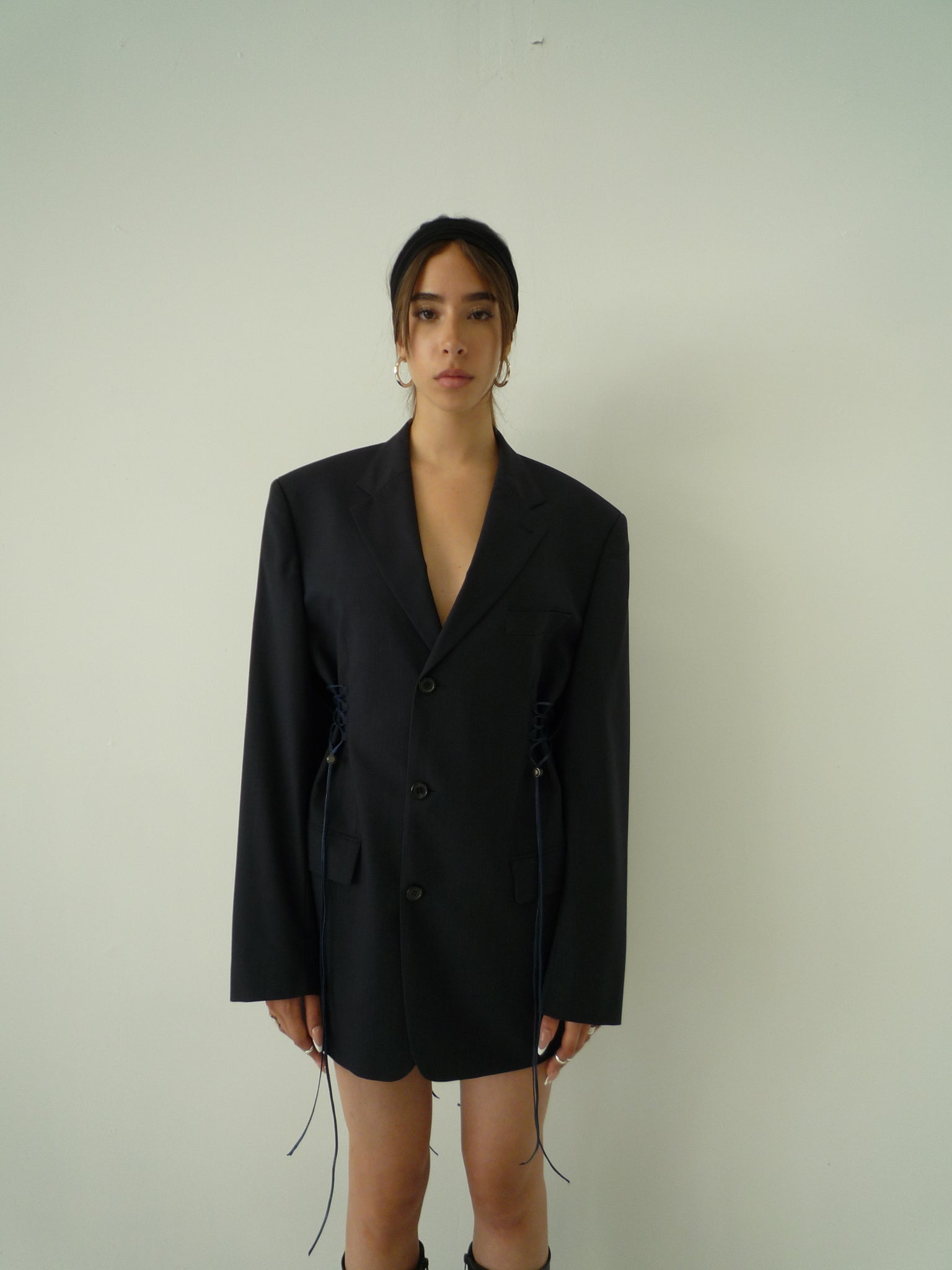 013 Dark Blue Pinstripe Blazer