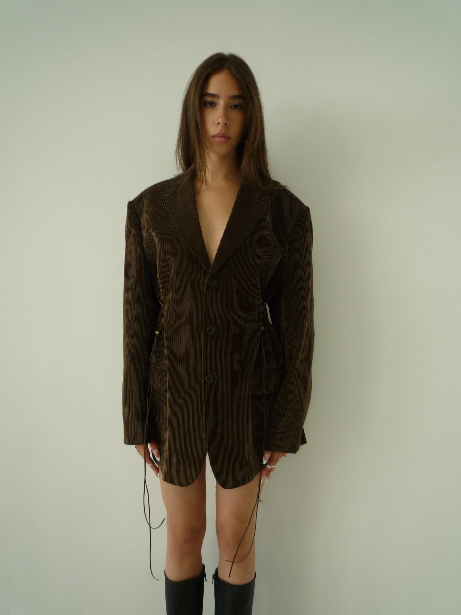 020 Brown Ribcord Blazer