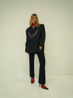 0005 Dark blue Nipple Chain Blazer