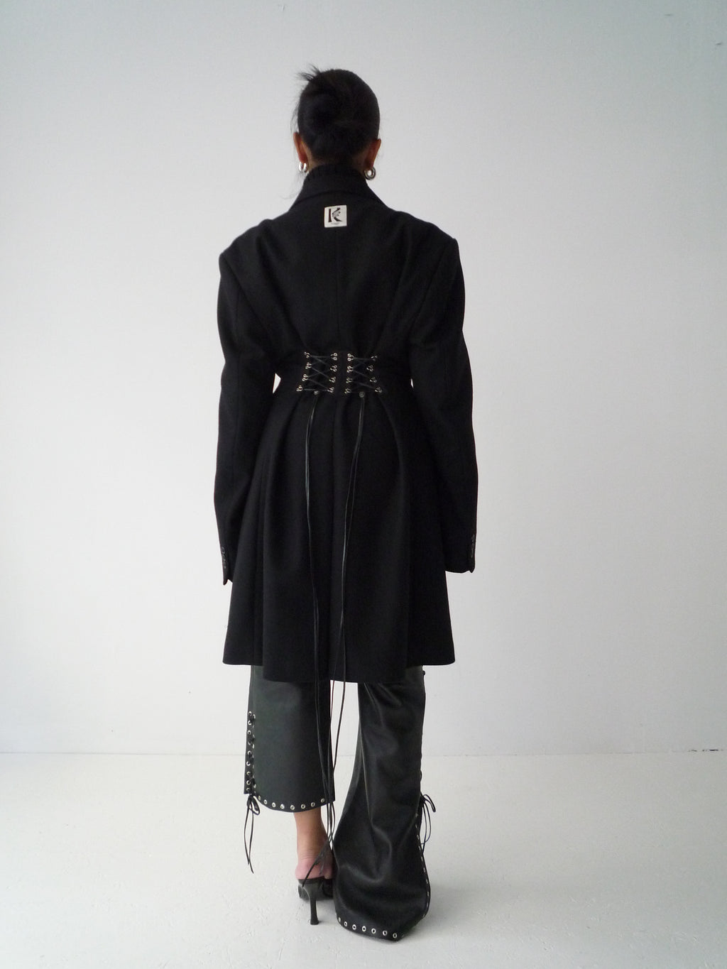 004 Black Wool Coat
