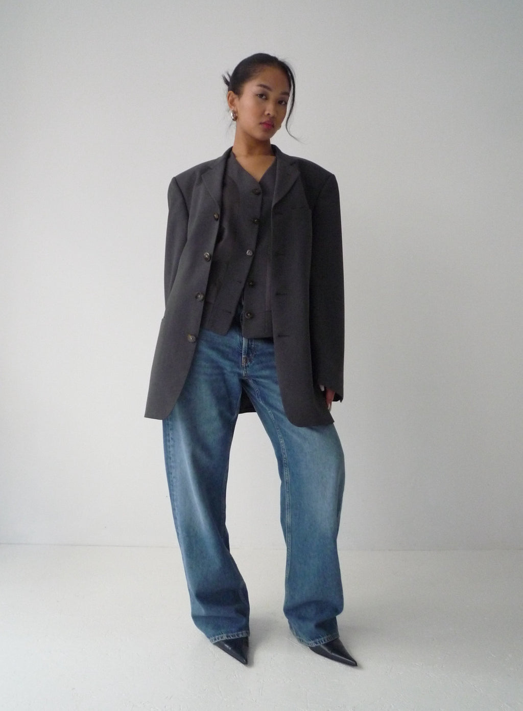 012 Grey blazer w/ waistcoat
