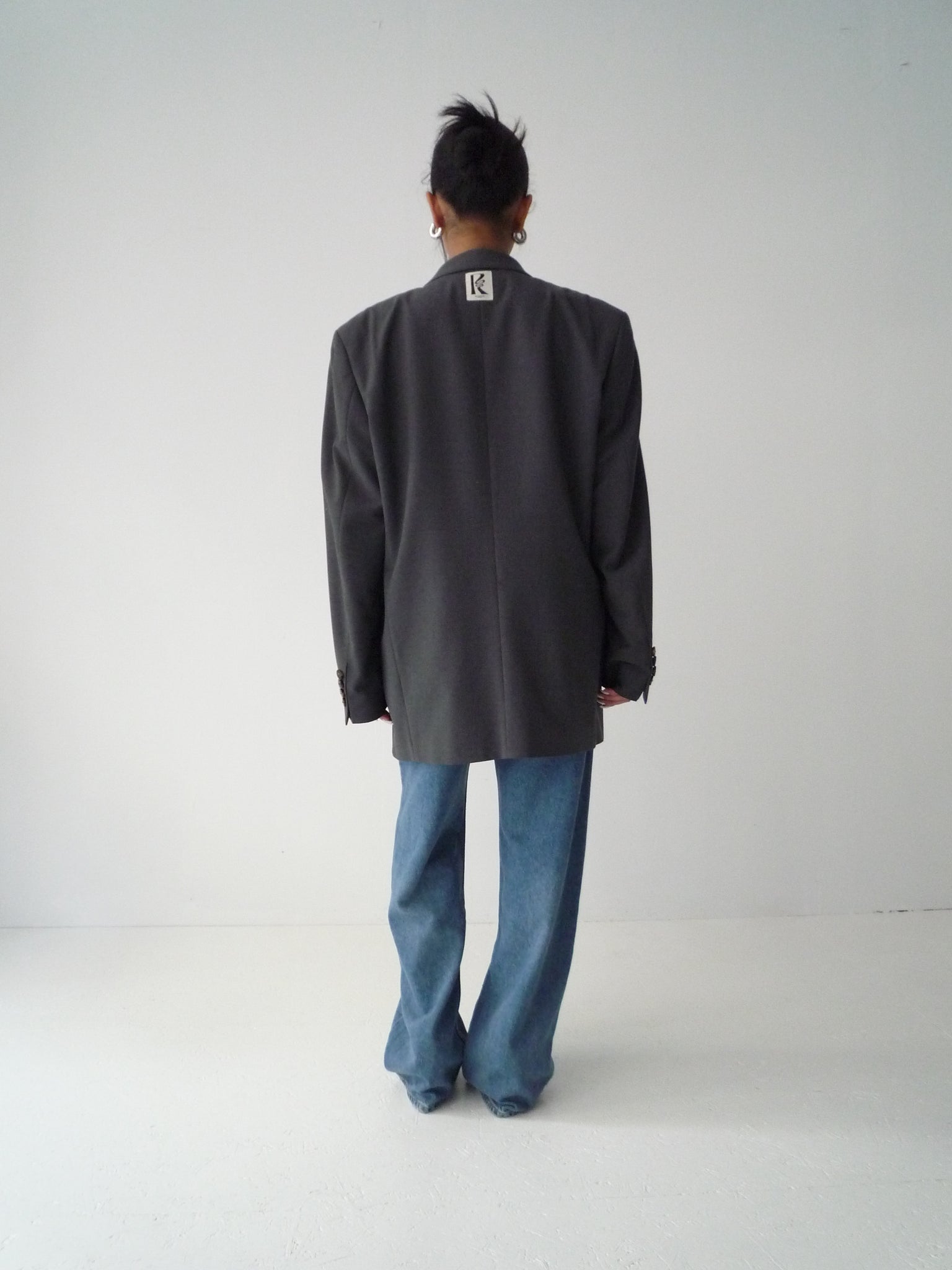 Grey blazer w/ waistcoat