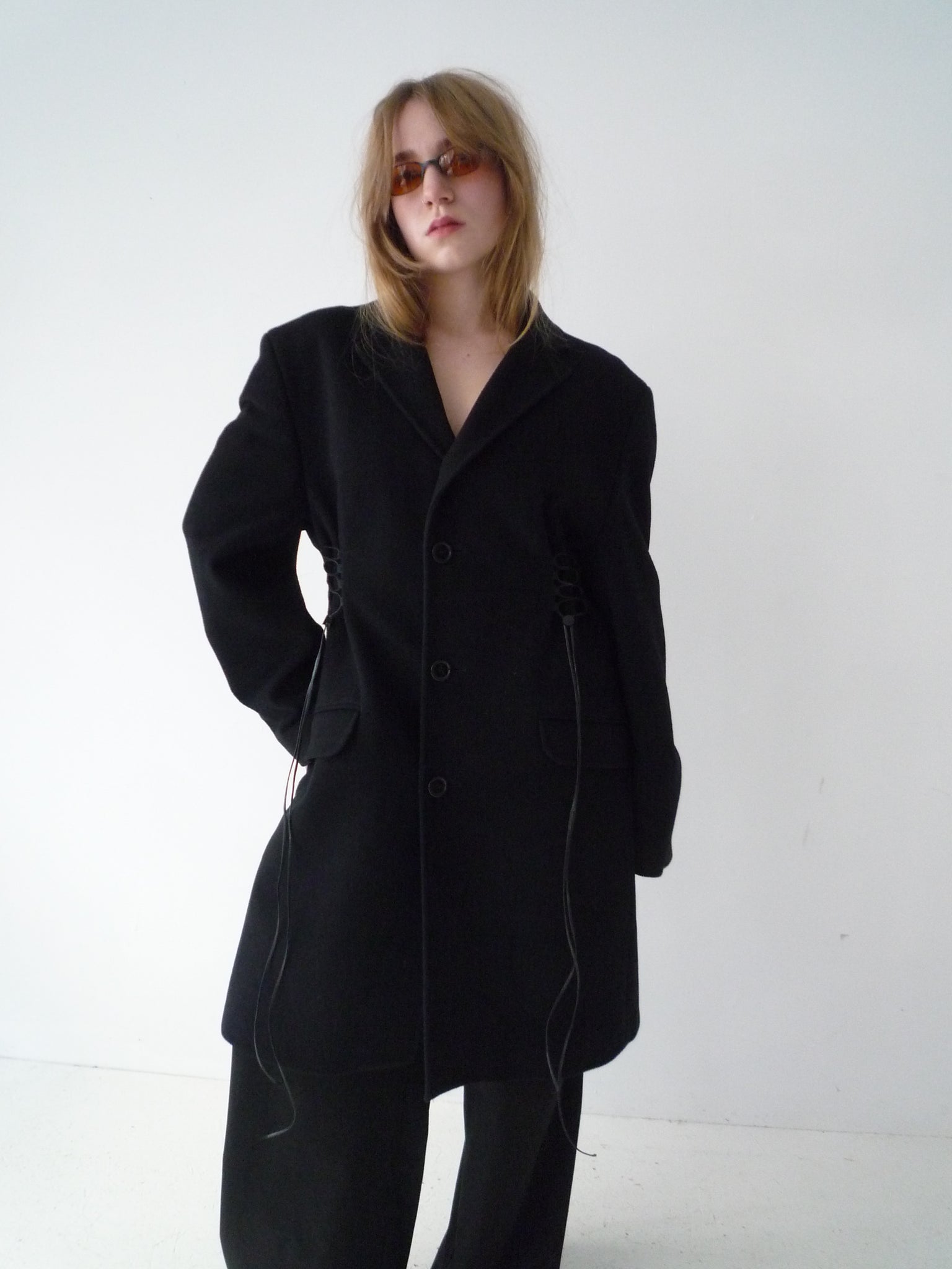 Wool Coat in Black