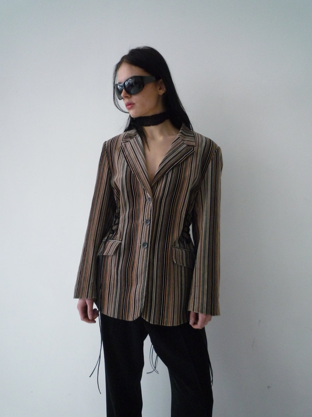 Ribcord Striped Blazer