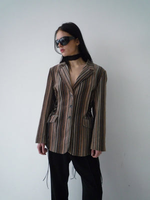 Ribcord Striped Blazer