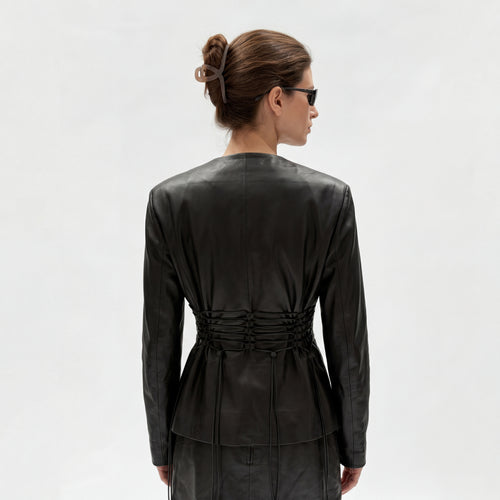 Piece No 33 — The Leather Lace Up Jacket